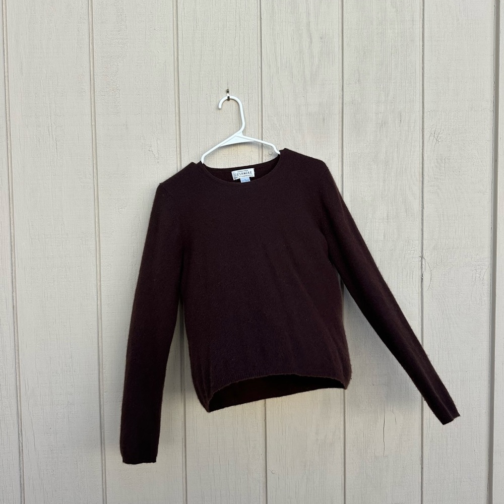 Sutton Studio Rich Brown Cashmere Sweater